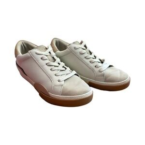 Dolce Vita Harryson Sneakers Women’s 8.5 Neutral Leather Platform Lace Up Shoes